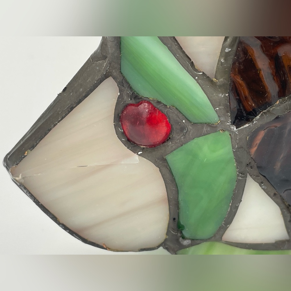 TIFFANY STYLE STAINED GLASS FISH ACCENT LAMP / NIGHT LIGHT Vintage Nightlight. - Picture 2 of 8